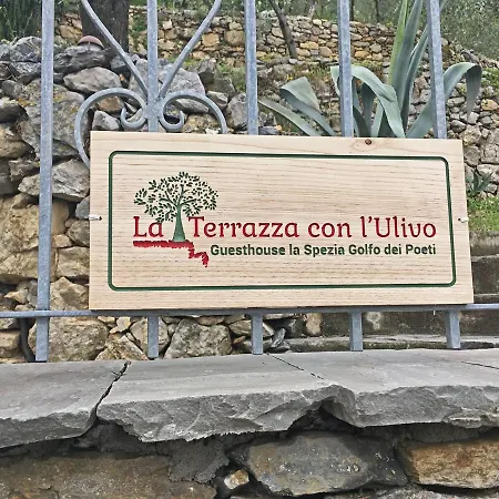 La Terrazza Con L'ulivo - Con Terrazza E Vista Sul Golfo Dei Poeti בית הארחה לה ספציה